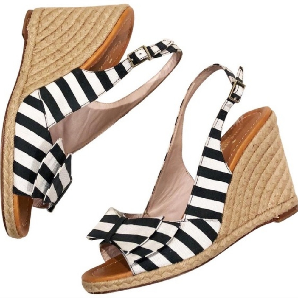 Kate Spade Boardwalk Striped Wedges
